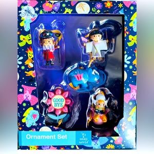 Disney Parks SMALL WORLD Ornament Box Set of 5 Christmas Holiday NEW